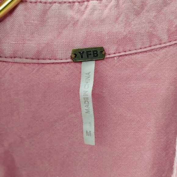 YFB Young Fabulous & Broke Blush Lakeside Shorts Jumpsuit Romper Foxglove linen - Picture 9 of 14